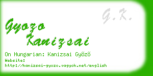 gyozo kanizsai business card