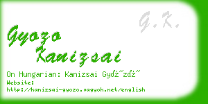 gyozo kanizsai business card